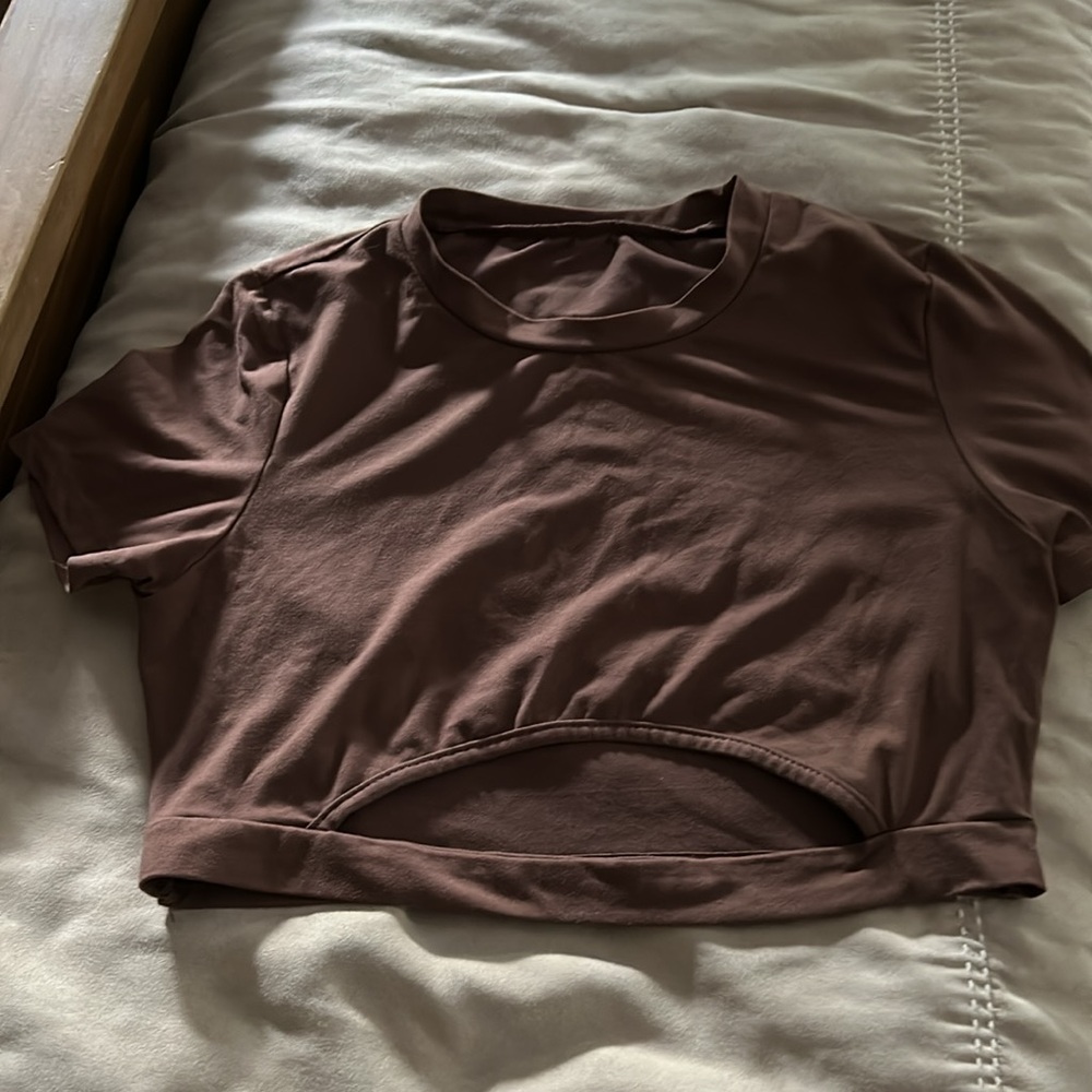 3 assorted brown crop tops